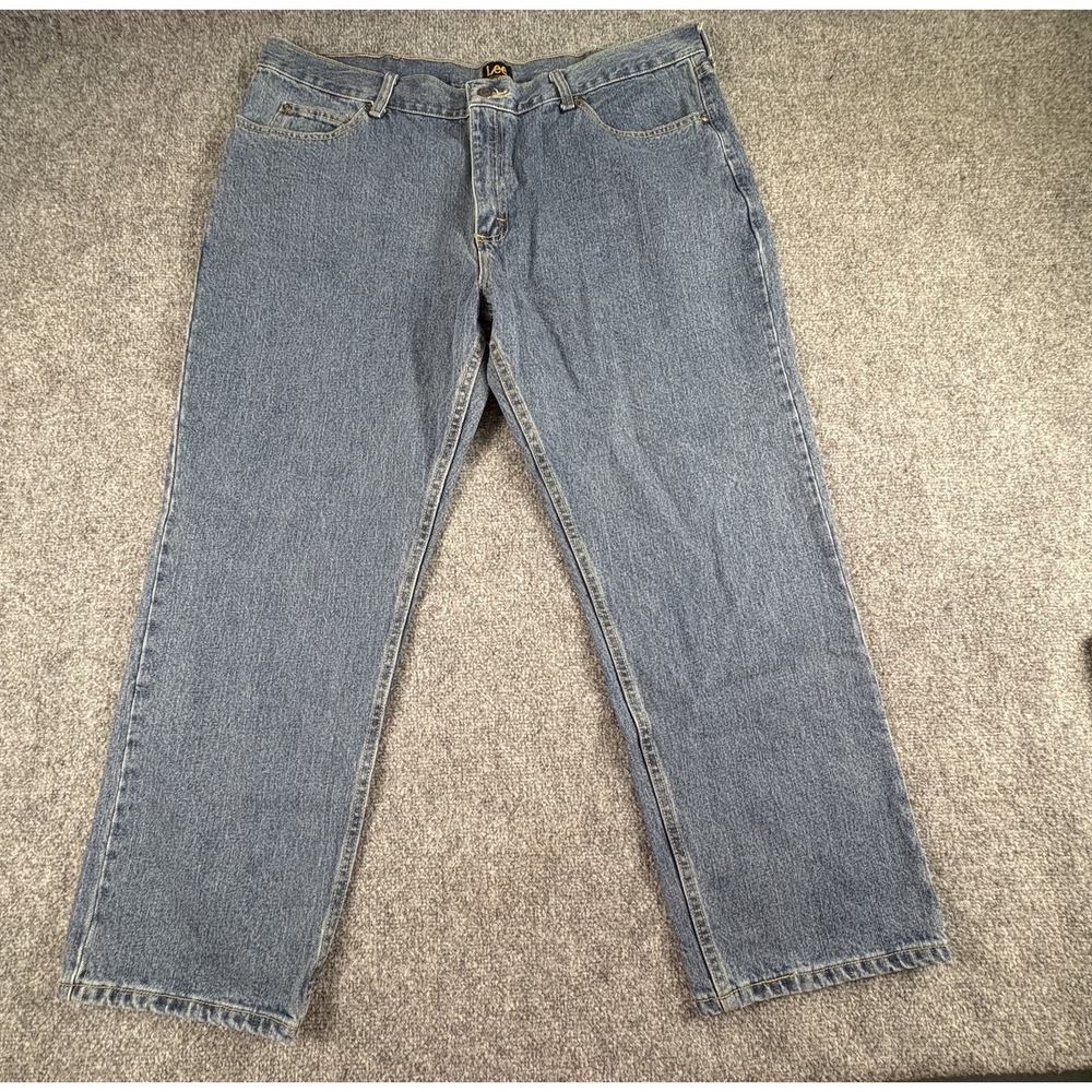 Lee Jeans Mens 42x28 Blue NEW Relaxed Fit Straight Denim Workwear Western Casual